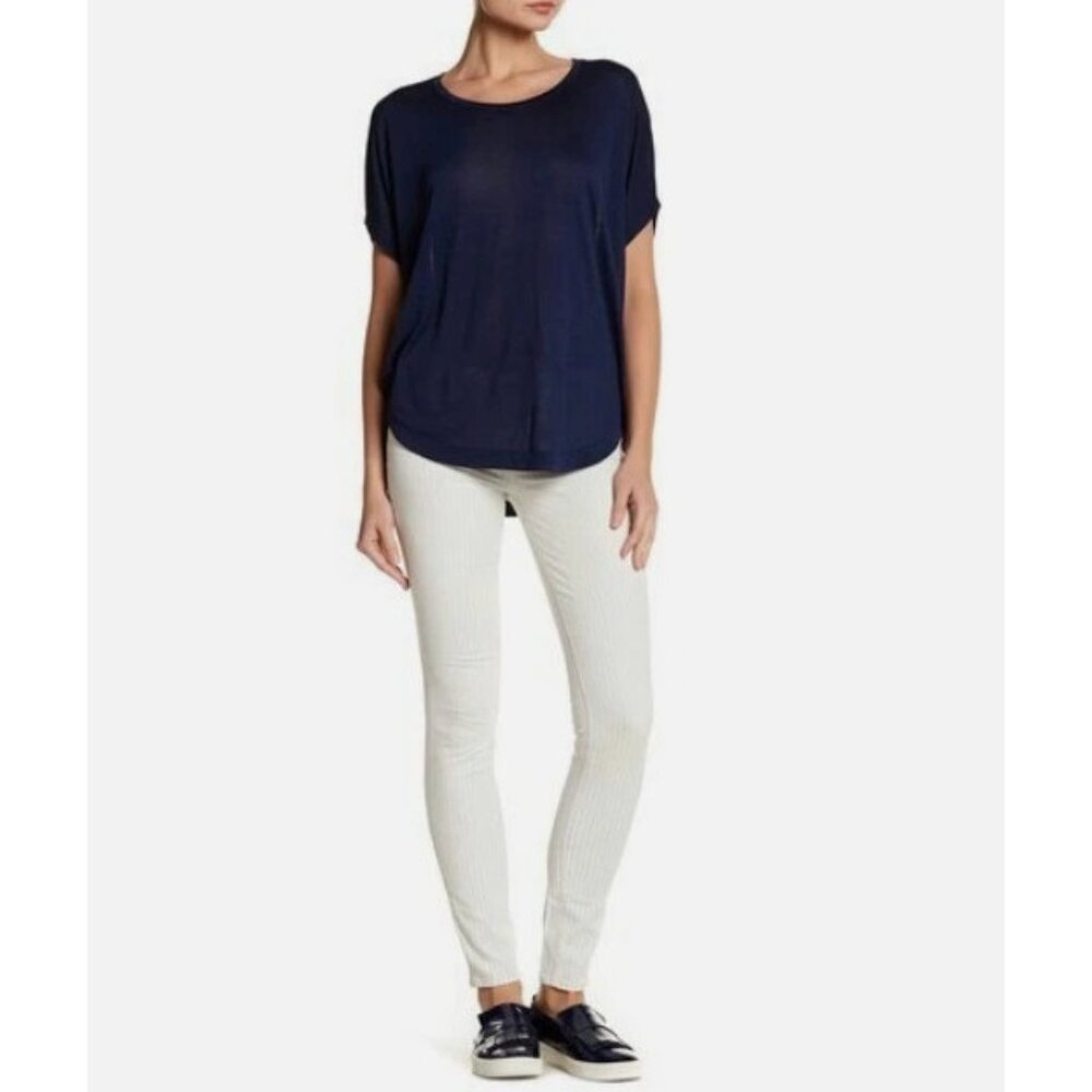Vince Jeans Riley Skinny Jeans Rexford Drive White Grey Stripes SZ 29 NWT